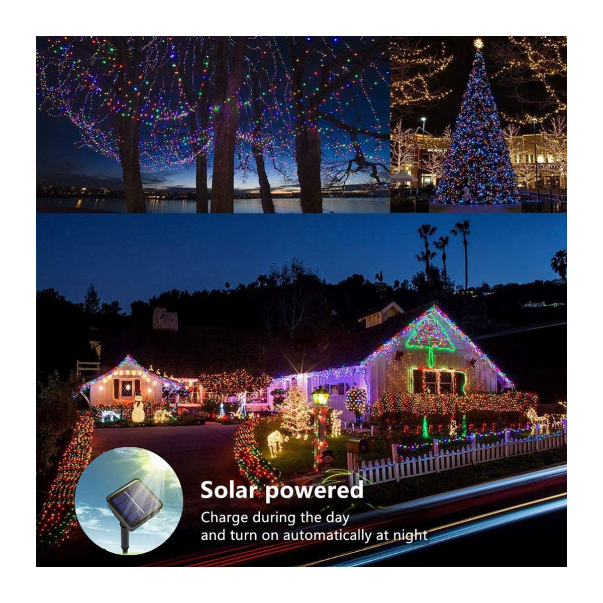 WELPUR Solar LED Lichterkette mit Kupferdraht und 8 Modi für die Outdoor Garten Dekoration in Bunt - Bild 5