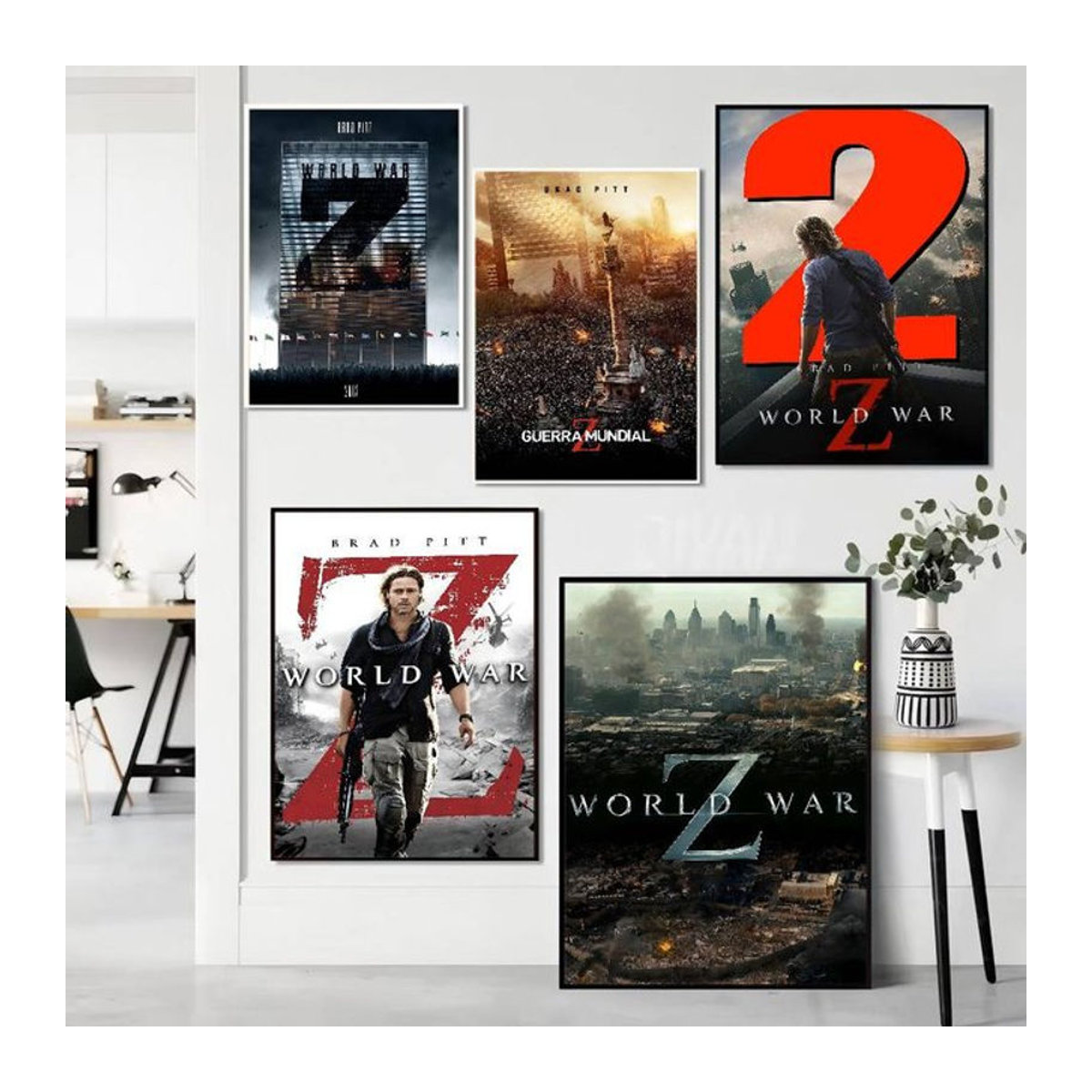 Weltkrieg Z Film Poster und wasserfeste Aufkleber aus Papier für die Wanddekoration, mehrfarbig - Bild 1
