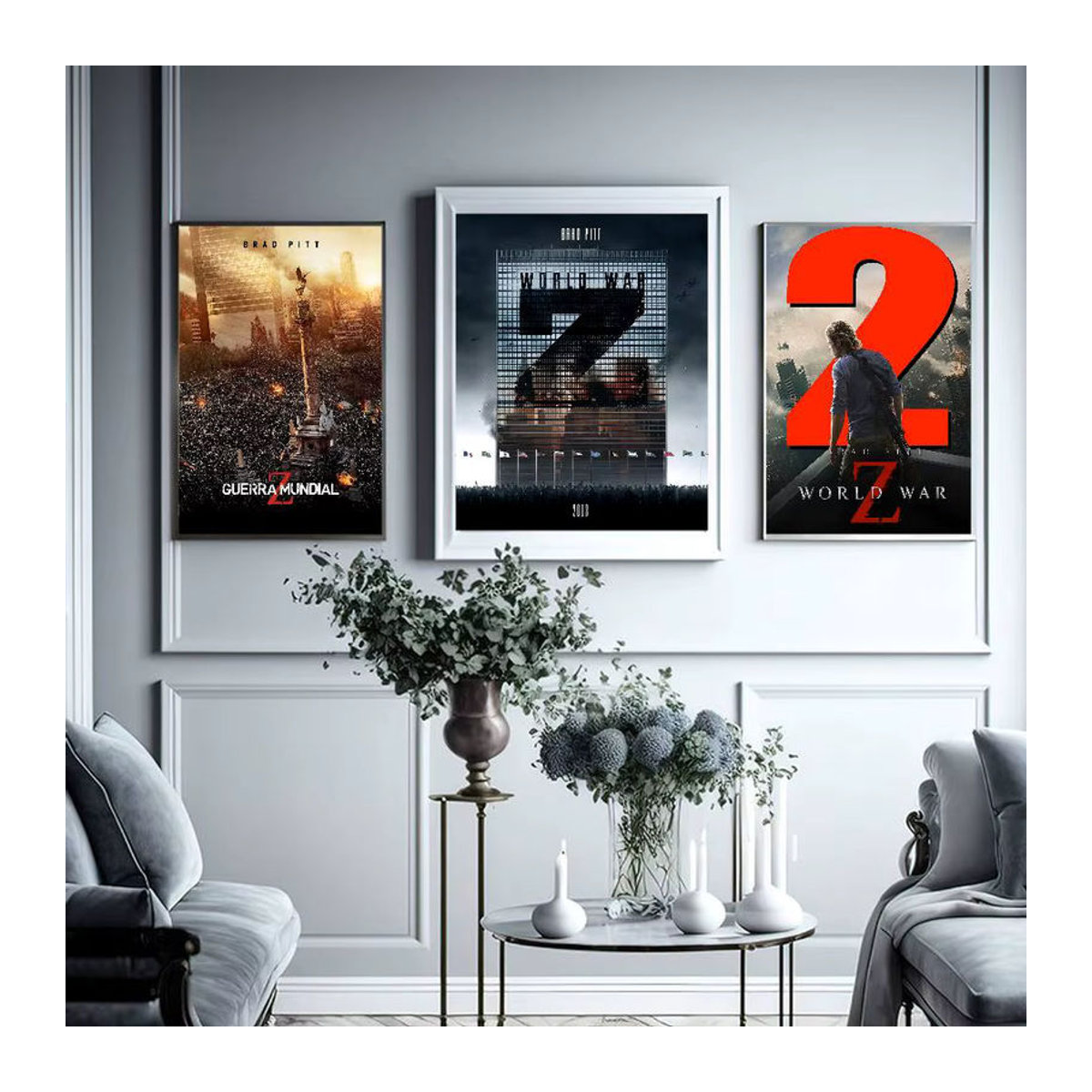 Weltkrieg Z Film Poster und wasserfeste Aufkleber aus Papier für die Wanddekoration, mehrfarbig - Bild 2