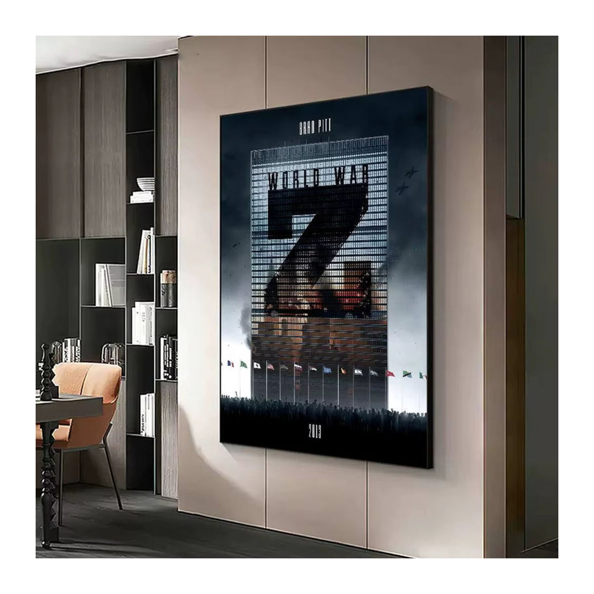 Weltkrieg Z Film Poster und wasserfeste Aufkleber aus Papier für die Wanddekoration, mehrfarbig - Bild 4