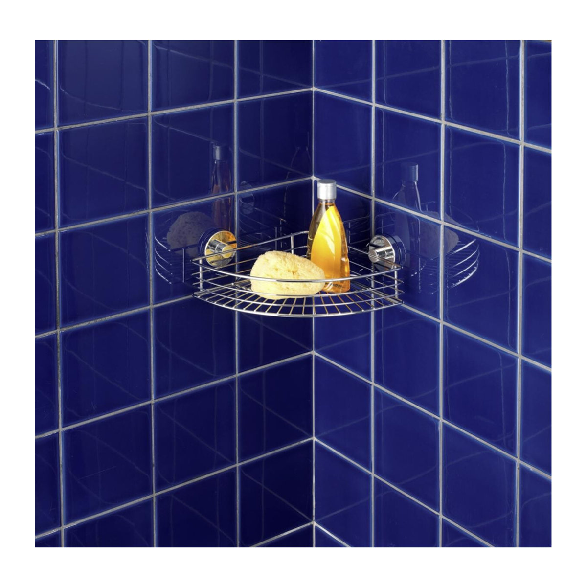 WENKO Eckablage Bari Badregal aus Stahl in Chrom, B/H/L: 31,5 x 8,5 x 22 cm - Bild 2