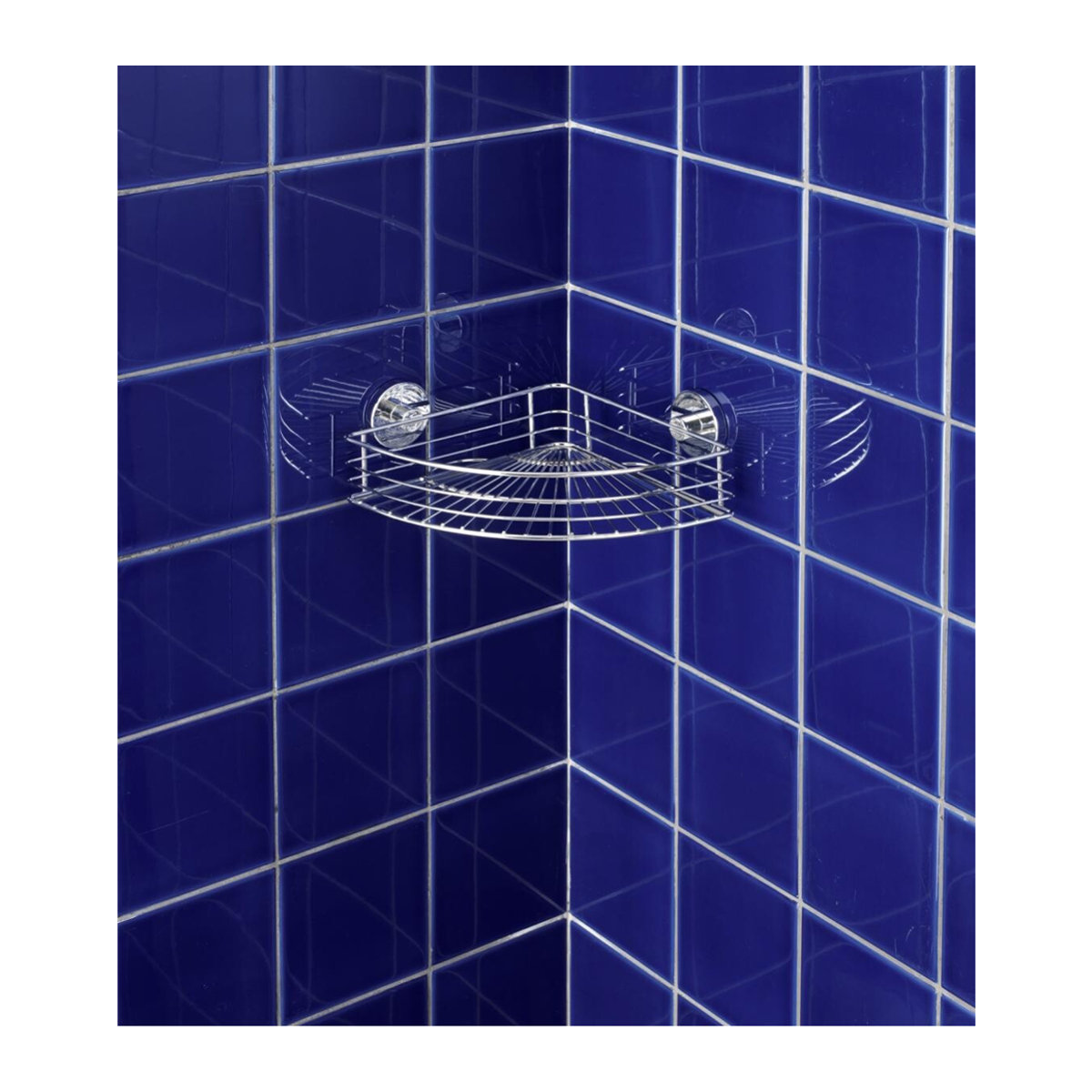 WENKO Eckablage Bari Badregal aus Stahl in Chrom, B/H/L: 31,5 x 8,5 x 22 cm - Bild 3