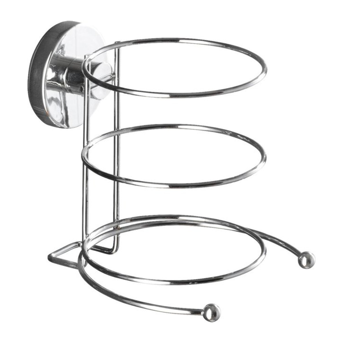 WENKO Haartrockner-Halter Milazzo aus Stahl in Chrom, Silber, B/H/L: 13,5 x 13,5 x 13,5 cm - Bild 1