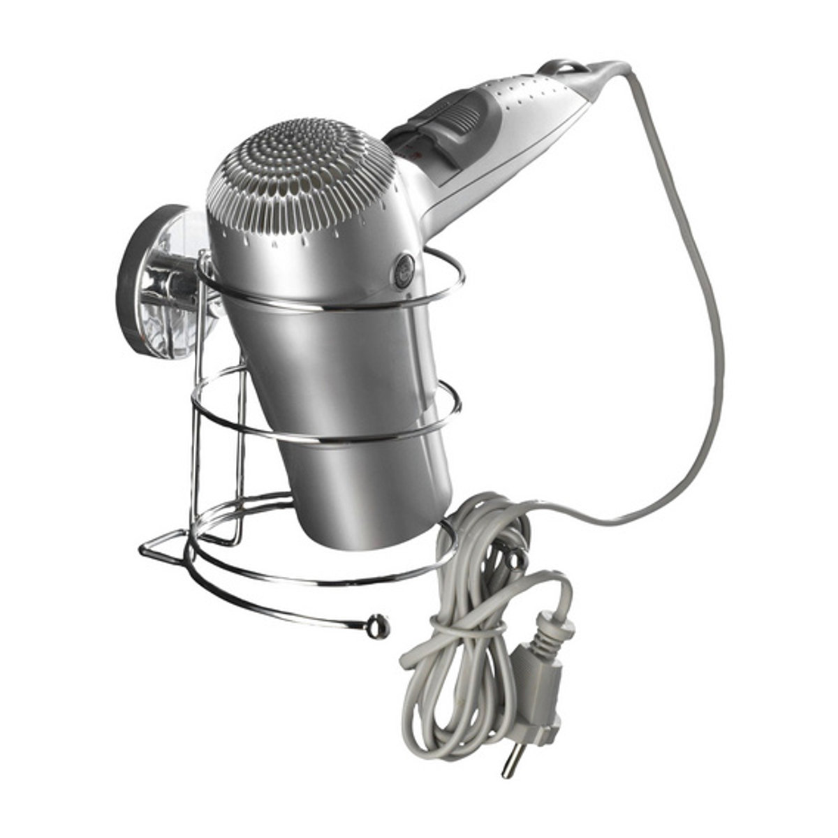 WENKO Haartrockner-Halter Milazzo aus Stahl in Chrom, Silber, B/H/L: 13,5 x 13,5 x 13,5 cm - Bild 3