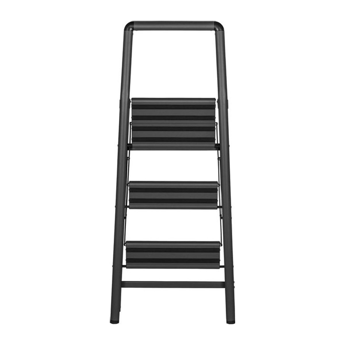 Wenko Haushaltsleiter Compact 3-stufig aus Aluminium und Kunststoff in Anthrazit/Grau - Bild 1