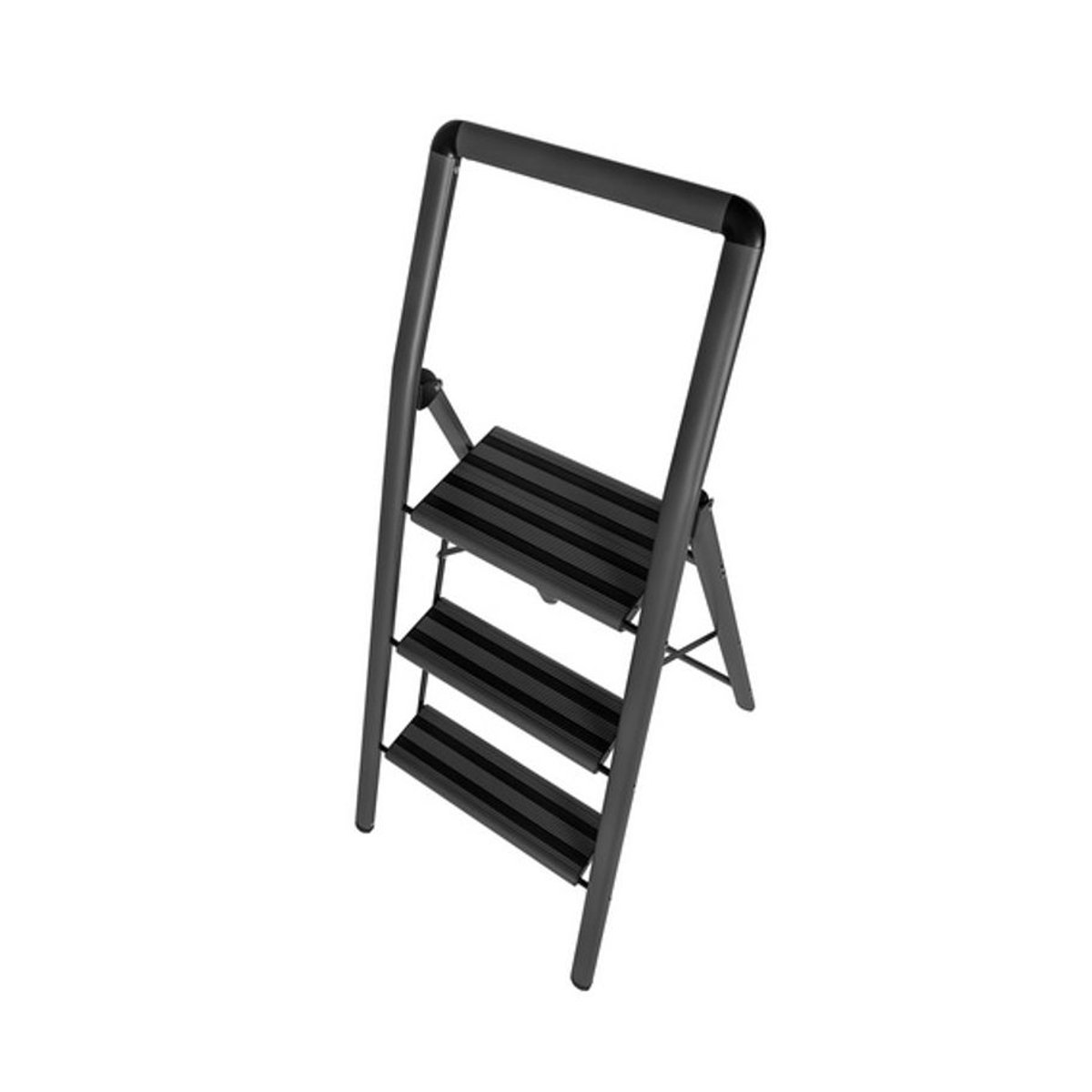 Wenko Haushaltsleiter Compact 3-stufig aus Aluminium und Kunststoff in Anthrazit/Grau - Bild 4