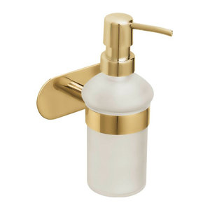 Wenko Turbo-Loc Seifenspender aus Edelstahl in Gold matt