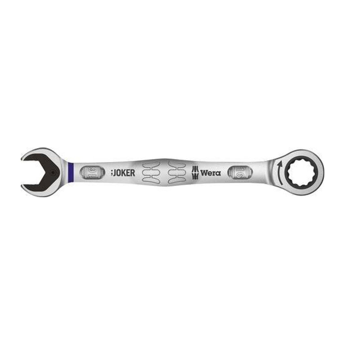 Wera Joker Maul-Ringratschenschlüssel 6000, SW 16 mm, Zwölfkant, Chrom-Molybdän-Stahl - Bild 1