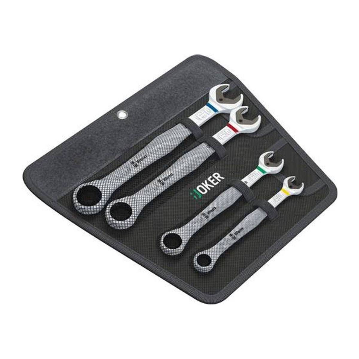 Wera Joker Maulringratschenschlüssel-Set 6000, 4-teilig, SW 10-19 mm, aus Chrom-Molybdän-Stahl - Bild 1