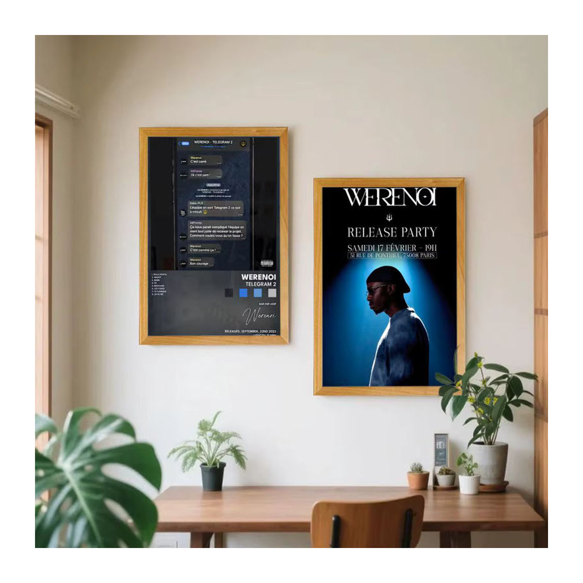 Werenoi P-Pyramid Sänger Poster HD Art Sticky Wall in Schwarz, Rechteckiges Wandbild für Wohnzimmer und Schlafzimmer - Bild 3