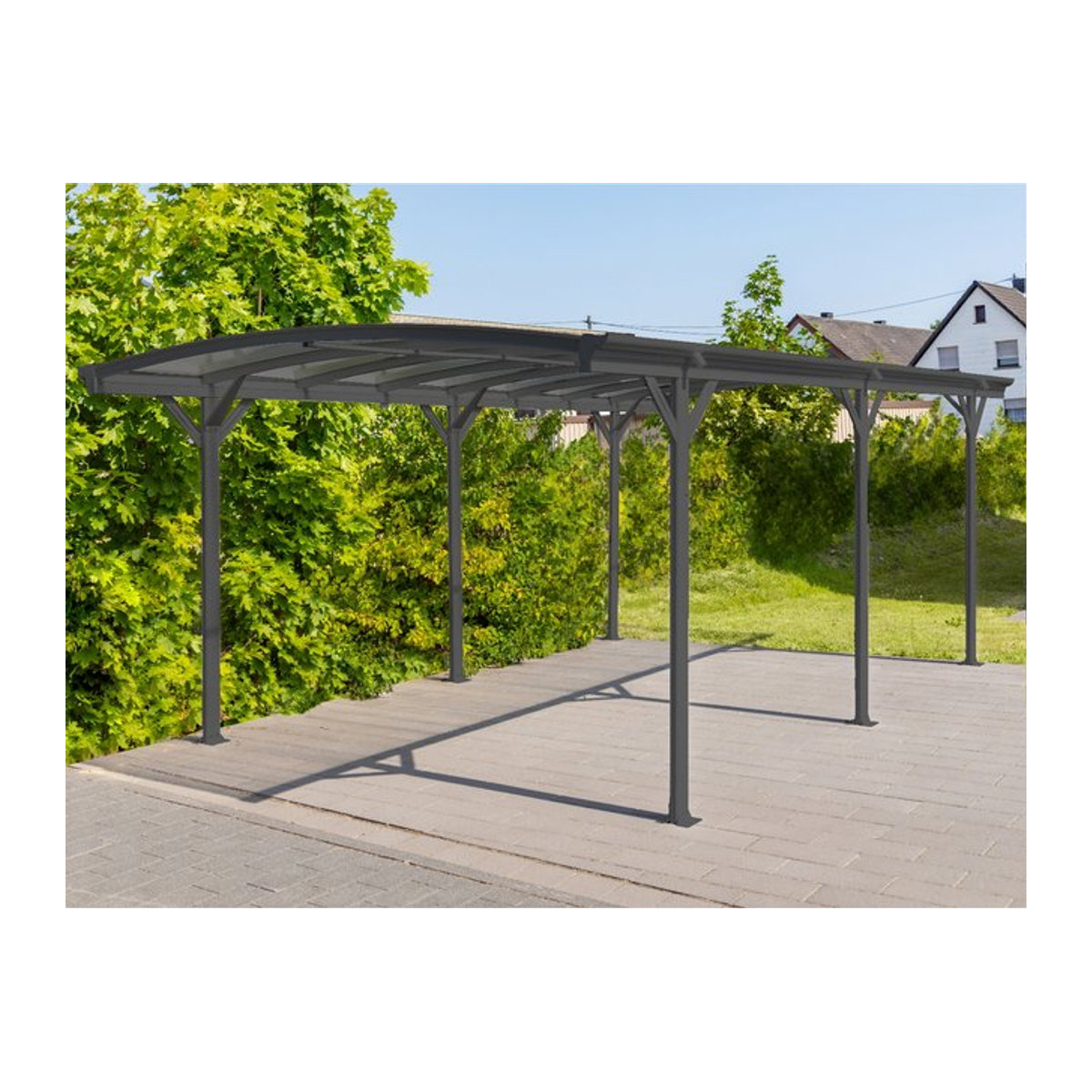 Westmann Aluminium Carport Bergen mit Runddach in Anthrazit, B/T/H: 505 x 300 x 220 cm - Bild 2