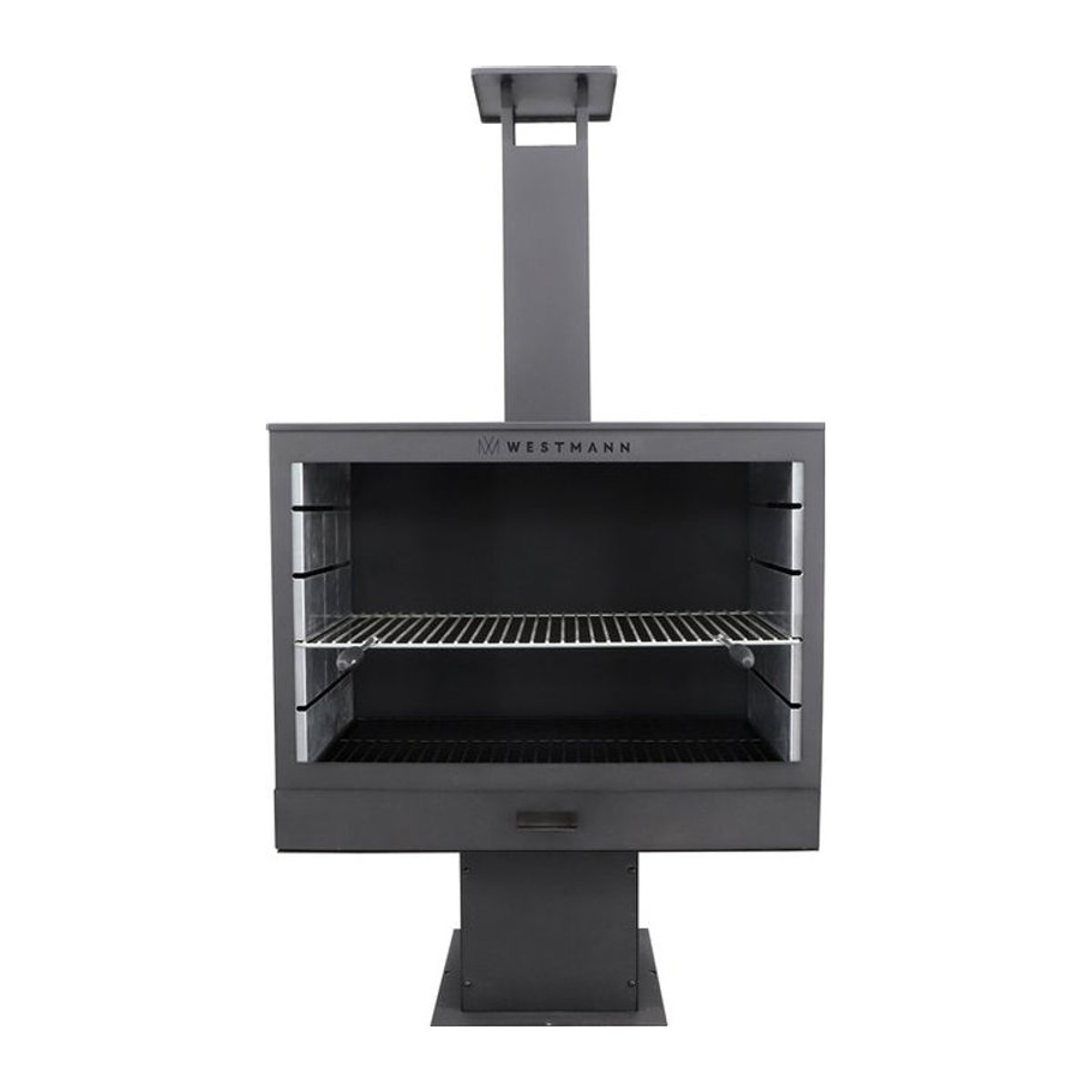 Westmann Grill und Gartenkamin als Terrassenofen aus Metall in Schwarz - Bild 1