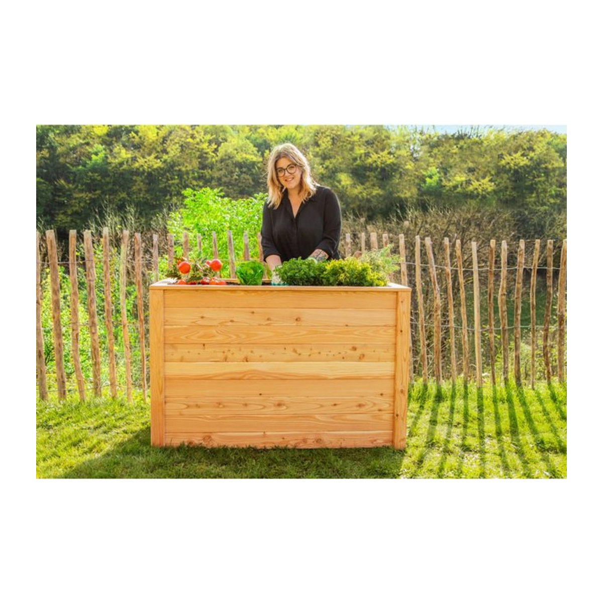 Westmann Hochbeet Lärche Klassik 130 natur B/H/L: 65 x 84 x 130 cm - Bild 2
