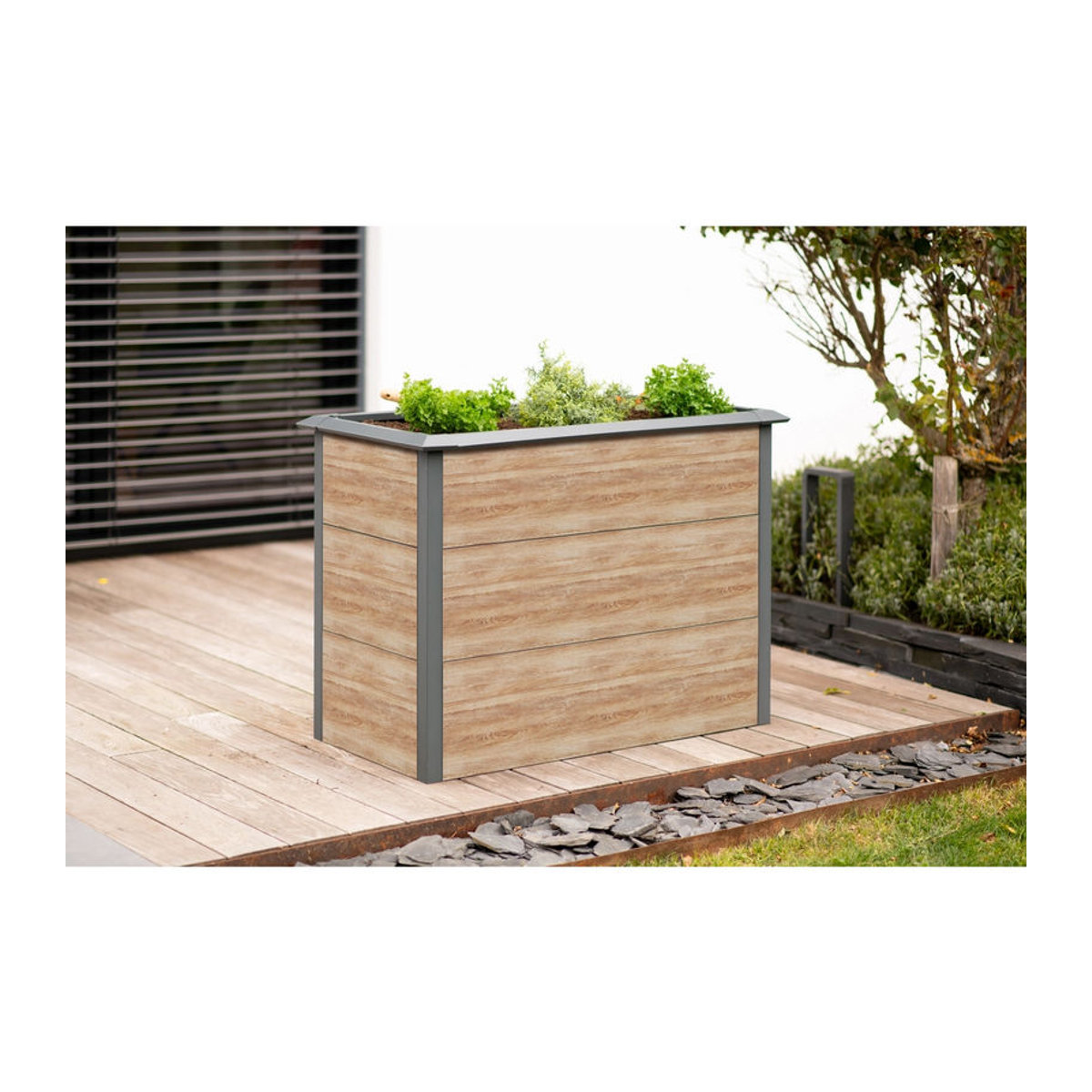 Westmann Hochbeet Primus-Multi M aus Metall mit Schneckenschutz in Anthrazit, B/H/T: 100 x 77 x 50 cm - Bild 2