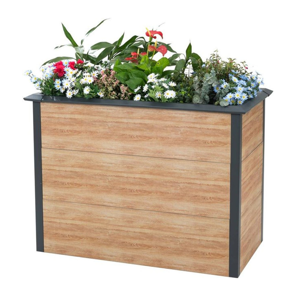 Westmann Hochbeet Primus-Multi M aus Metall mit Schneckenschutz in Anthrazit, B/H/T: 100 x 77 x 50 cm - Bild 5