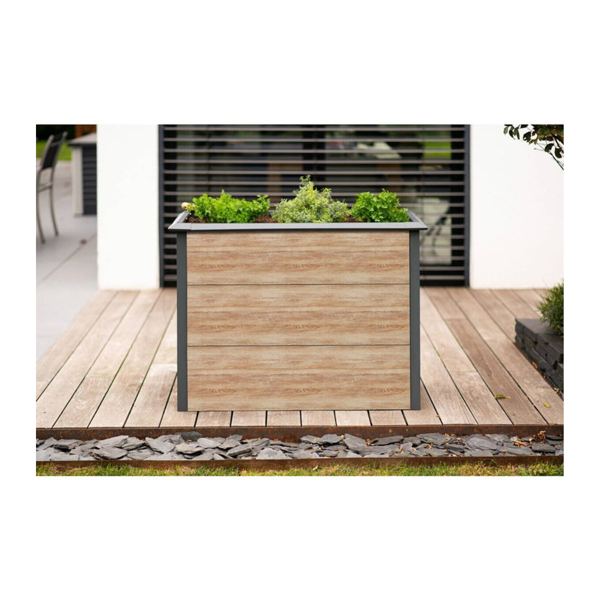 Westmann Hochbeet Primus-Multi M aus Metall mit Schneckenschutz in Anthrazit, B/H/T: 100 x 77 x 50 cm - Bild 6