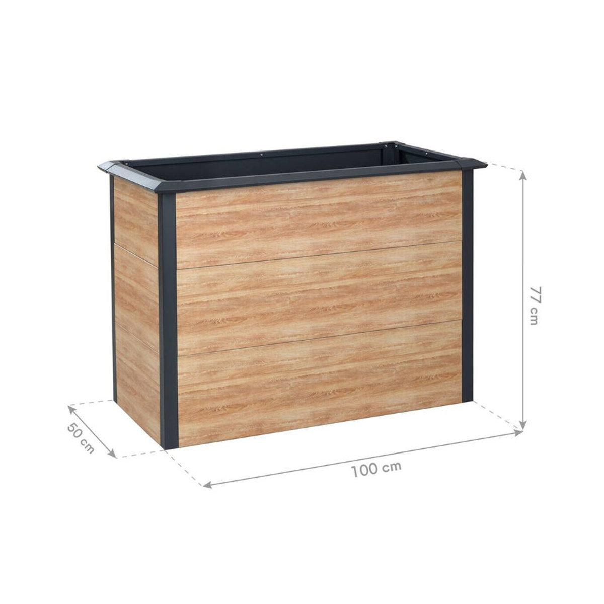 Westmann Hochbeet Primus-Multi M aus Metall mit Schneckenschutz in Anthrazit, B/H/T: 100 x 77 x 50 cm - Bild 7