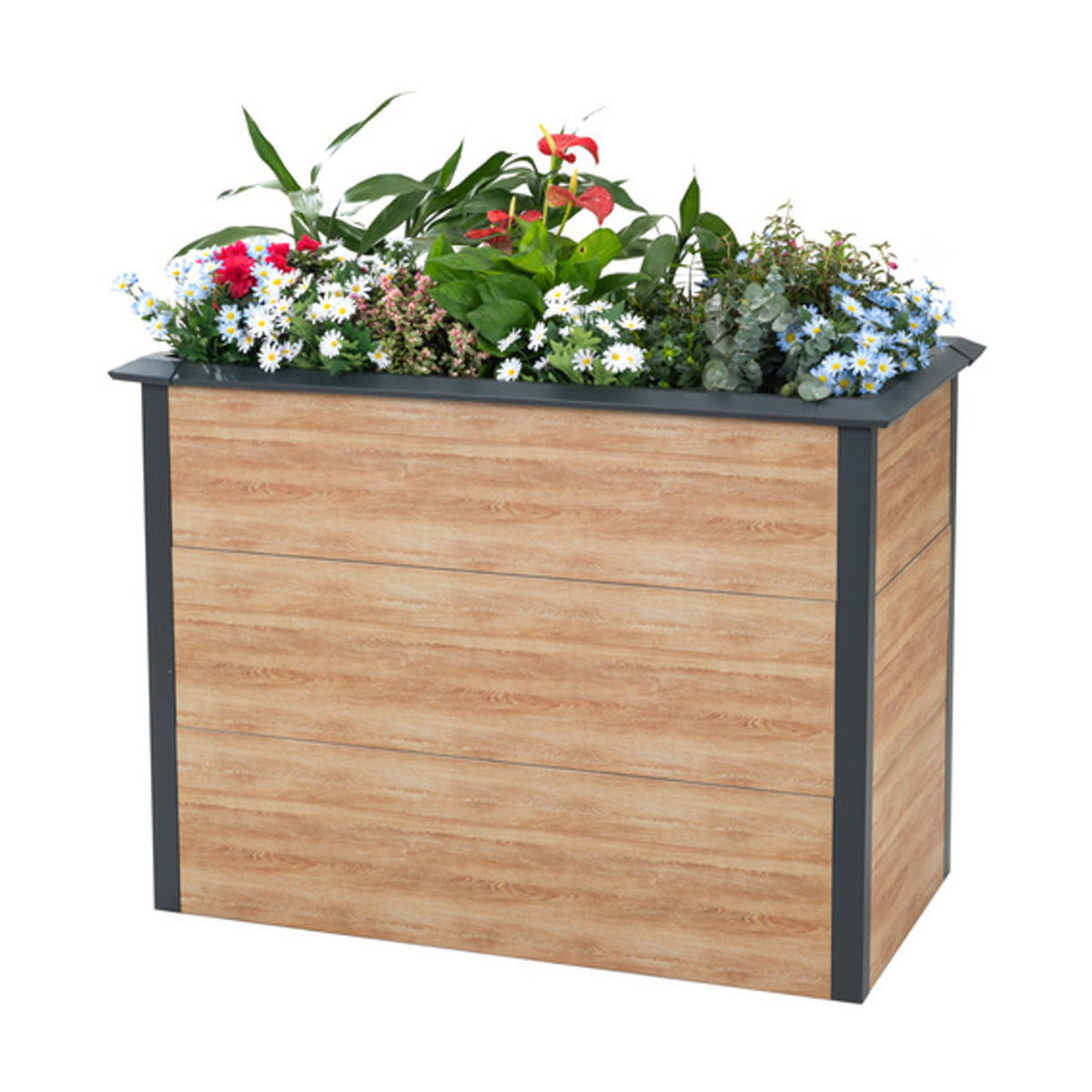 Westmann Hochbeet Primus-Multi M aus Metall mit Schneckenschutz in Anthrazit, B/H/T: 100 x 77 x 50 cm - Bild 8