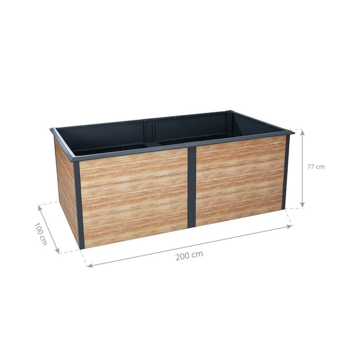 Westmann Hochbeet Primus-Multi XL aus Metall in Anthrazit B/T/H: 200 x 100 x 77 cm - Bild 8