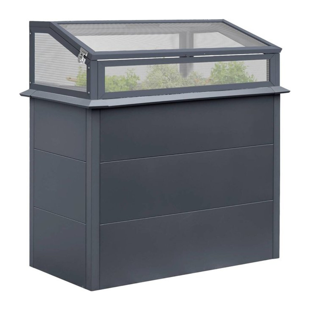 Westmann Hochbeet Primus Plus M mit Frühbeetaufsatz in Anthrazit B/T/H: 100 x 50 x 77 cm - Bild 2