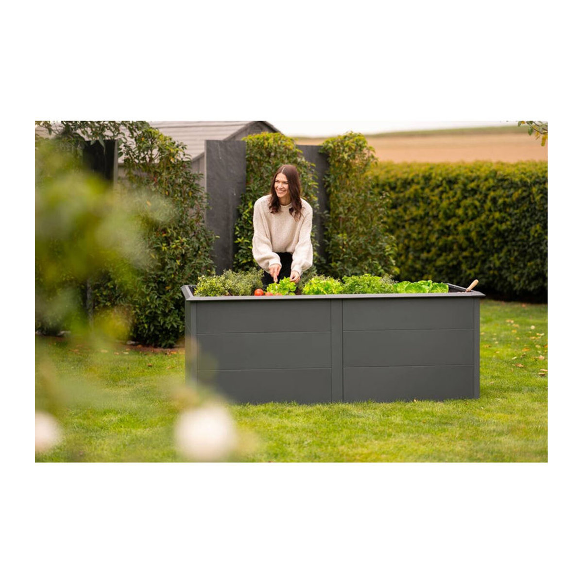 Westmann Hochbeet Primus XL aus Metall in Anthrazit B/H/T: 200 x 77 x 100 cm - Bild 5