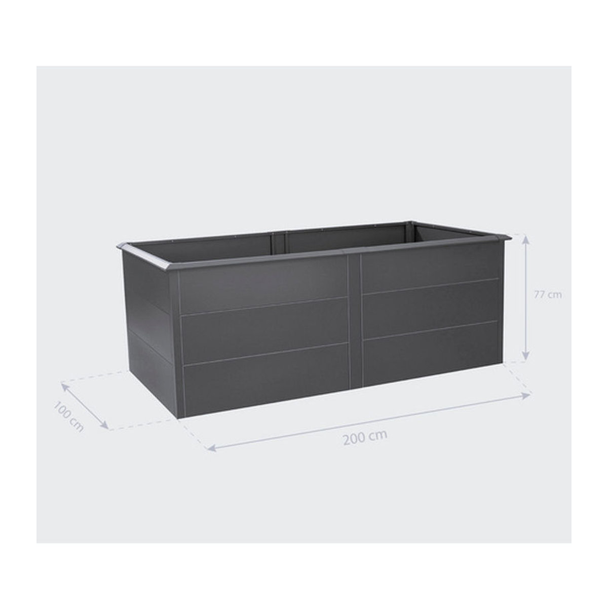Westmann Hochbeet Primus XL aus Metall in Anthrazit B/H/T: 200 x 77 x 100 cm - Bild 8