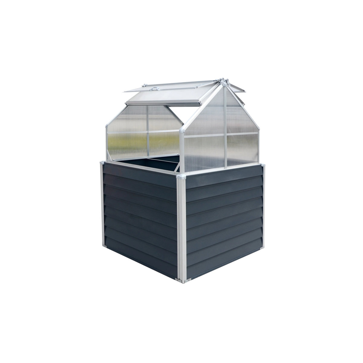 Westmann Hochbeet Store & Grow aus galvanisiertem Metall in Anthrazit, B/H/L: 120 x 169 x 120 cm - Bild 2