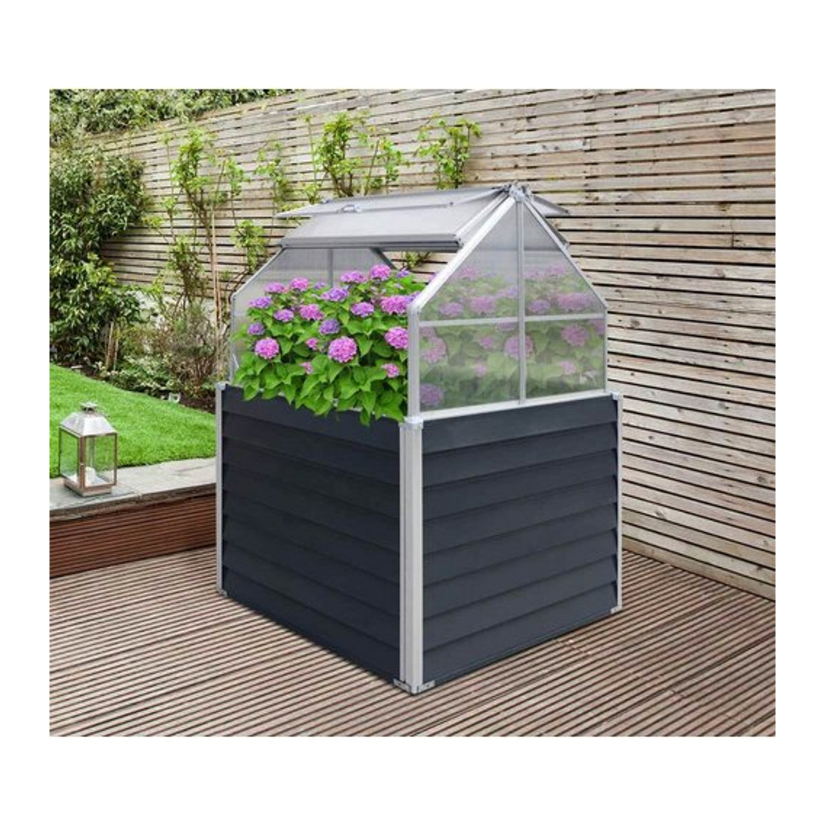 Westmann Hochbeet Store & Grow aus galvanisiertem Metall in Anthrazit, B/H/L: 120 x 169 x 120 cm - Bild 4