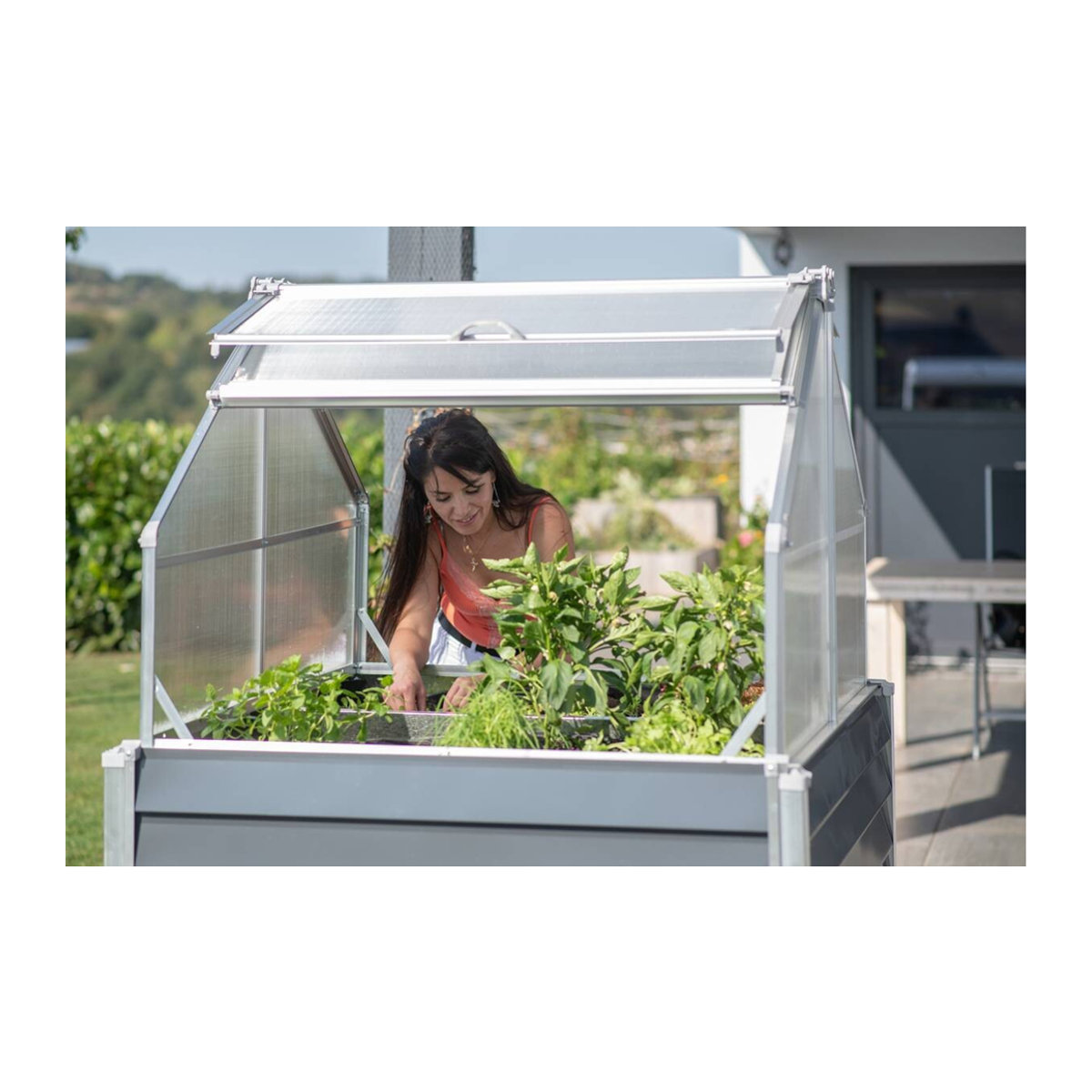 Westmann Hochbeet Store & Grow aus galvanisiertem Metall in Anthrazit, B/H/L: 120 x 169 x 120 cm - Bild 8