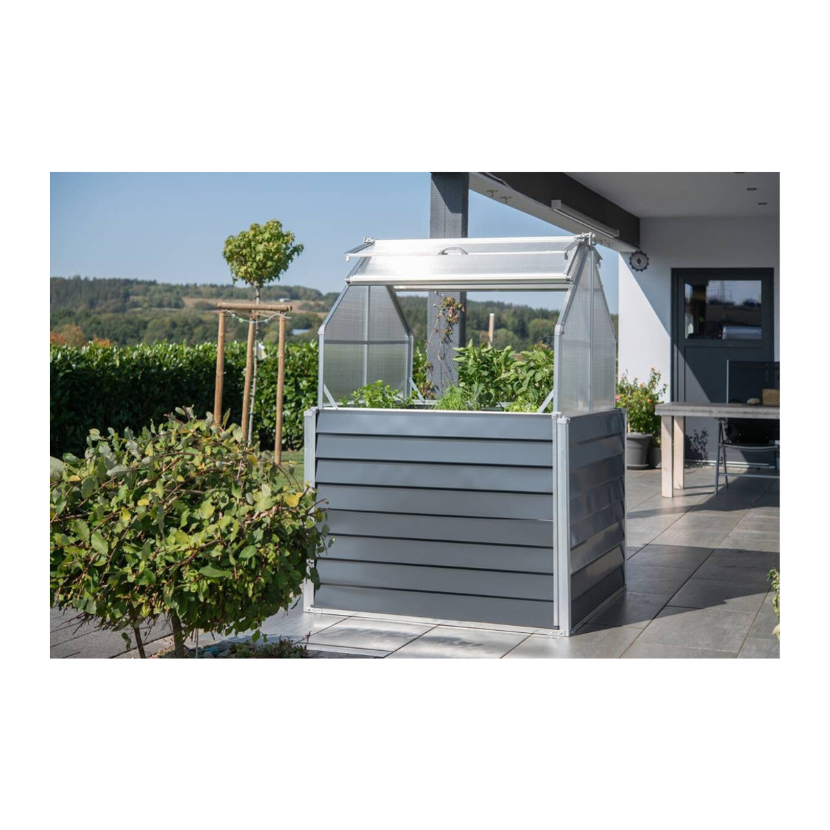 Westmann Hochbeet Store & Grow aus galvanisiertem Metall in Anthrazit, B/H/L: 120 x 169 x 120 cm - Bild 9