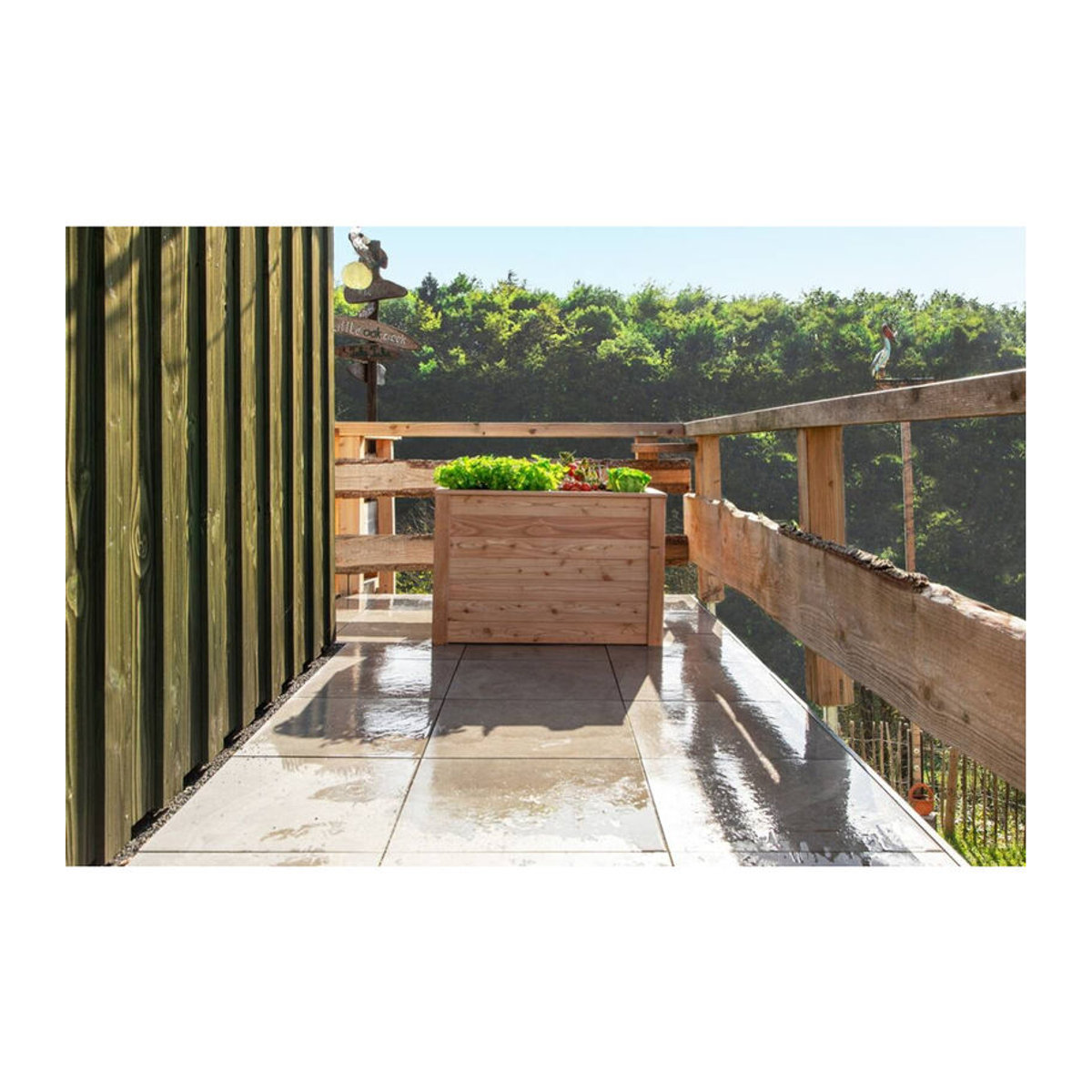 Westmann Holz Hochbeet Kräuterbeet Lärche 100 Natur B/T/H: 65 x 100 x 66 cm - Bild 4