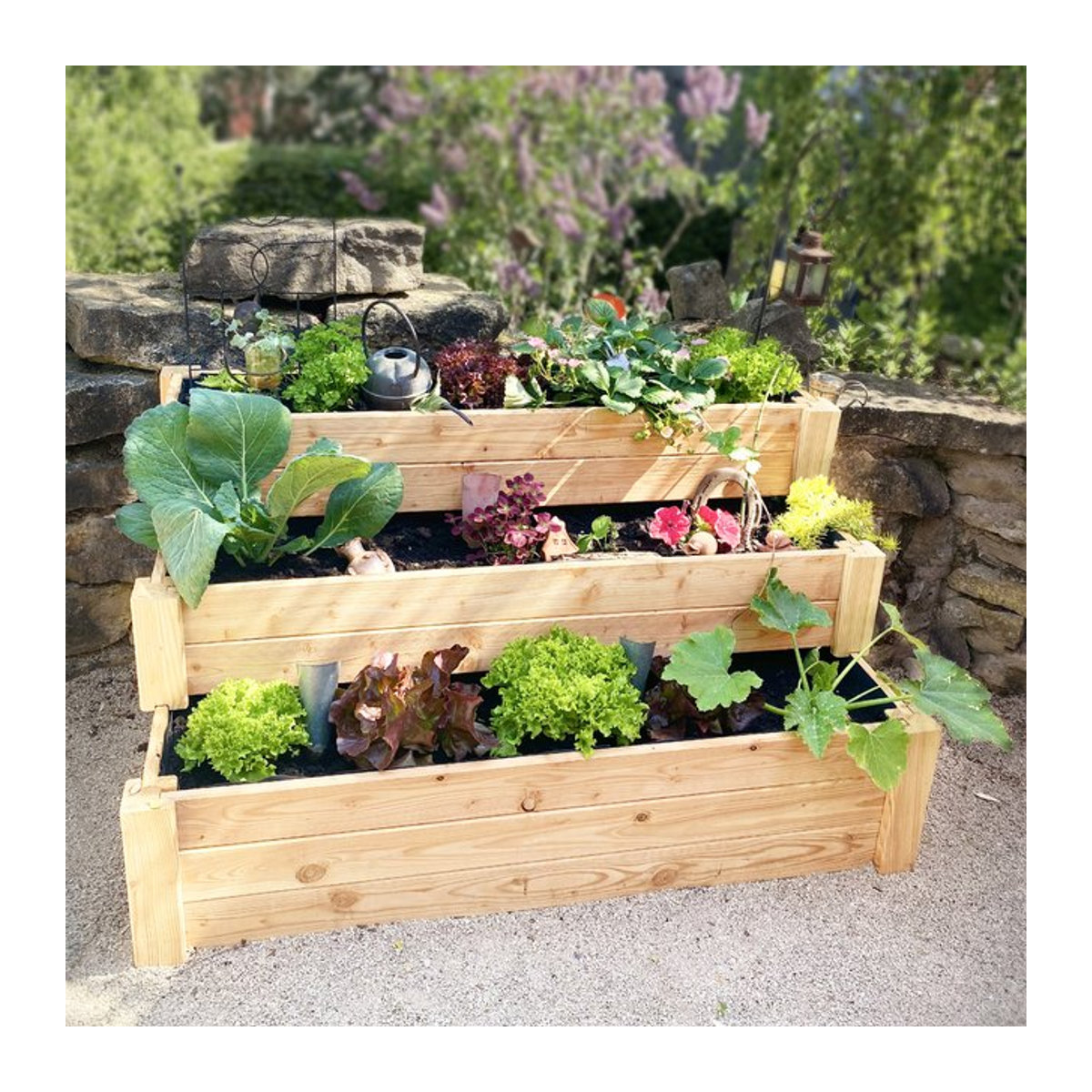 Westmann Holz Hochbeet Urban Gardening in Natur, L x B x H: 120 x 76 x 64 cm - Bild 1