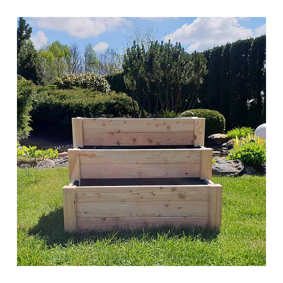 Westmann Holz Hochbeet Urban Gardening in Natur, L x B x H: 120 x 76 x 64 cm - Bild 4