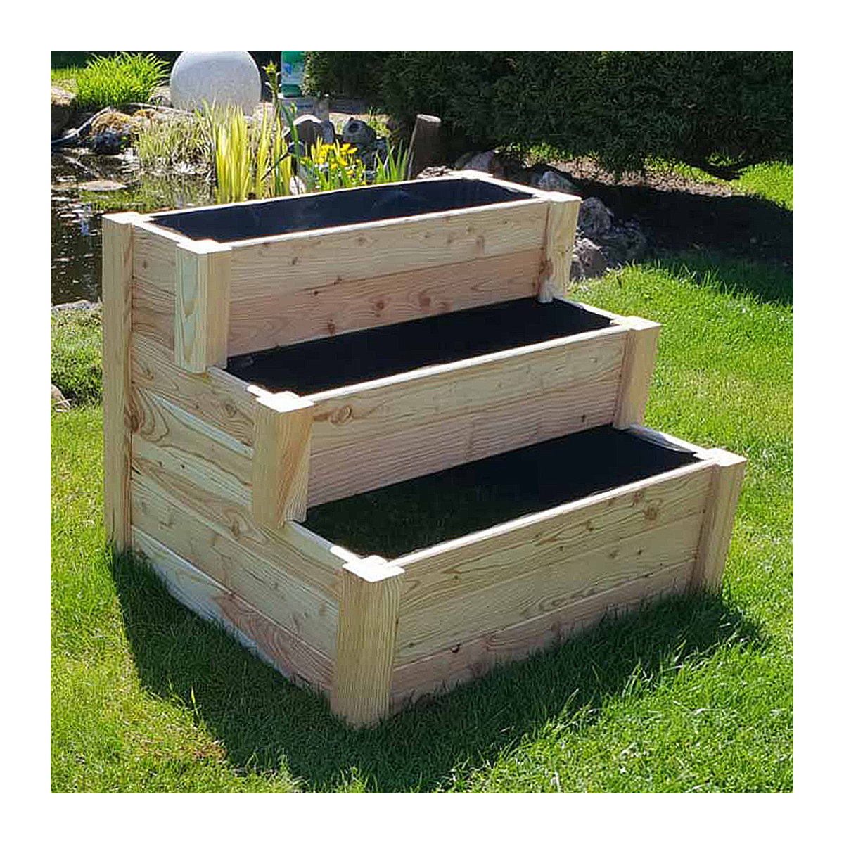 Westmann Holz Hochbeet Urban Gardening in Natur, L x B x H: 120 x 76 x 64 cm - Bild 5