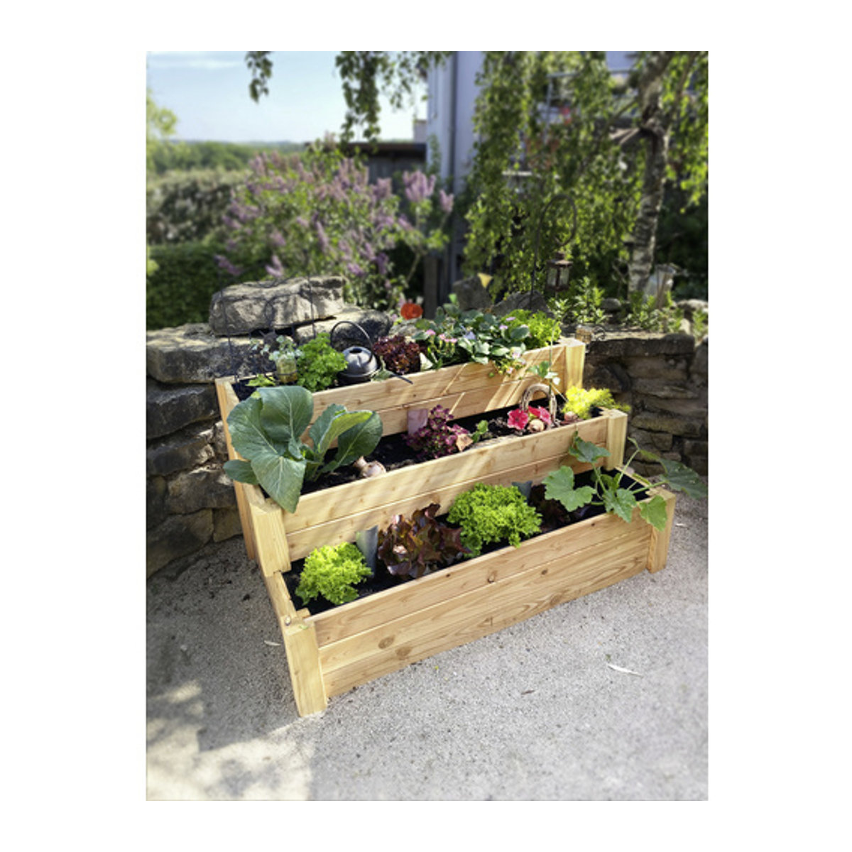 Westmann Holz Hochbeet Urban Gardening in Natur, L x B x H: 120 x 76 x 64 cm - Bild 7