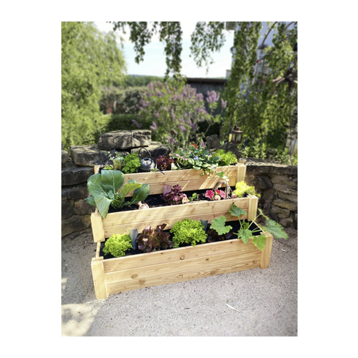Westmann Holz Hochbeet Urban Gardening in Natur, L x B x H: 120 x 76 x 64 cm - Bild 8