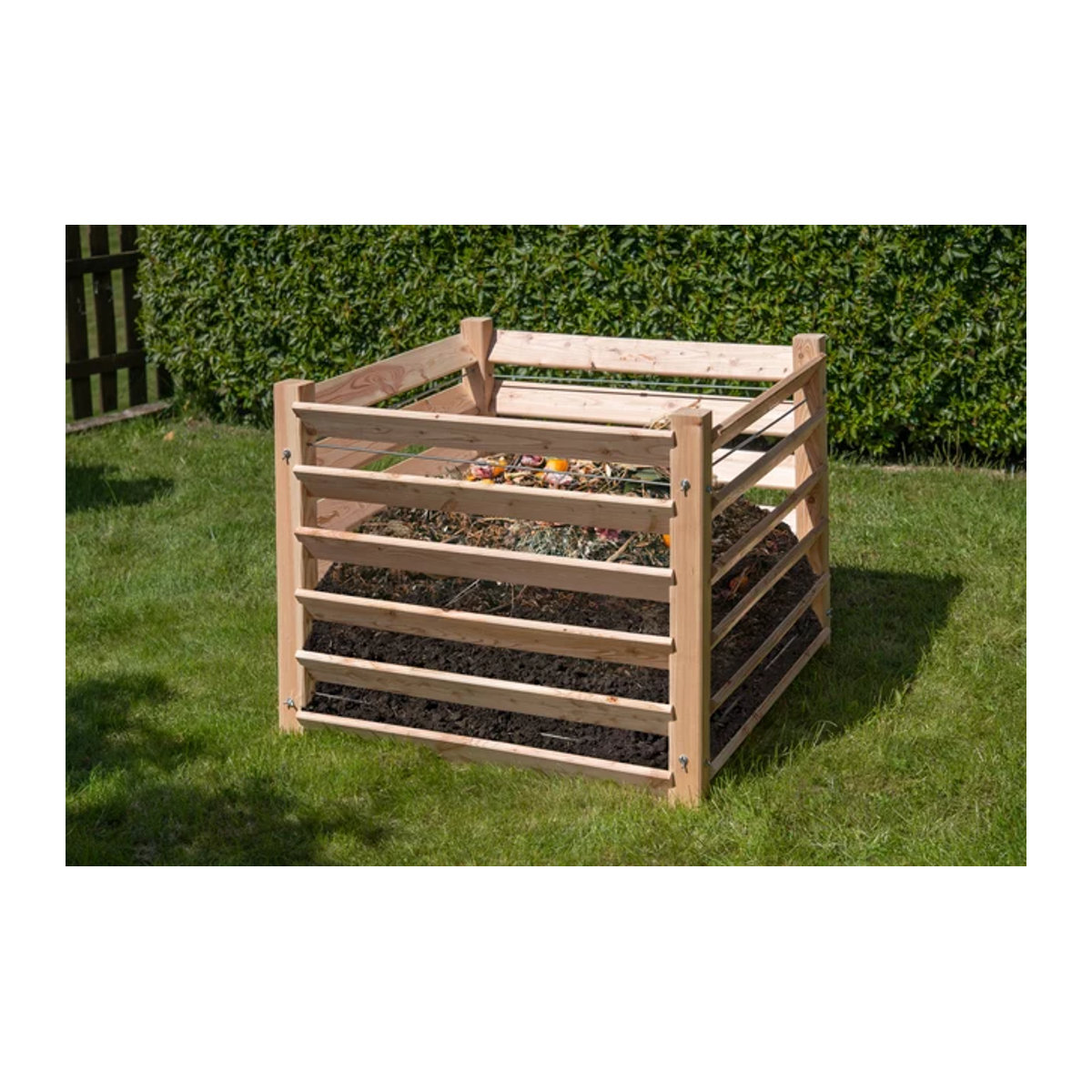 Westmann Holz Komposter Kompostkiste in Natur mit 800 l Volumen, B/T/H: 100 x 100 x 80 cm - Bild 1