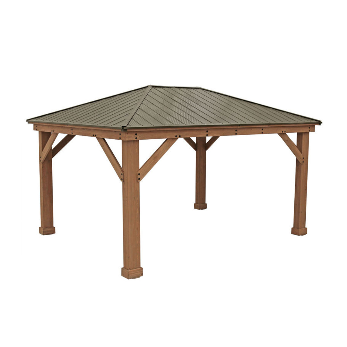 Westmann Holzpavillon Devon in Natur und Grau, B/T/H: 490 x 371 x 315 cm - Bild 2
