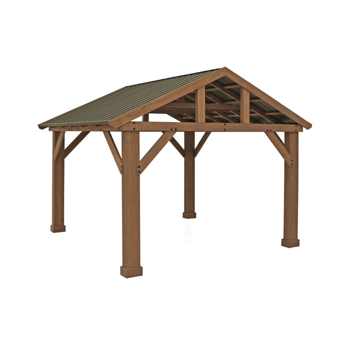 Westmann Holzpavillon Yukon Modern in Natur, B: 365 cm, T: 427 cm, H: 330 cm - Bild 3