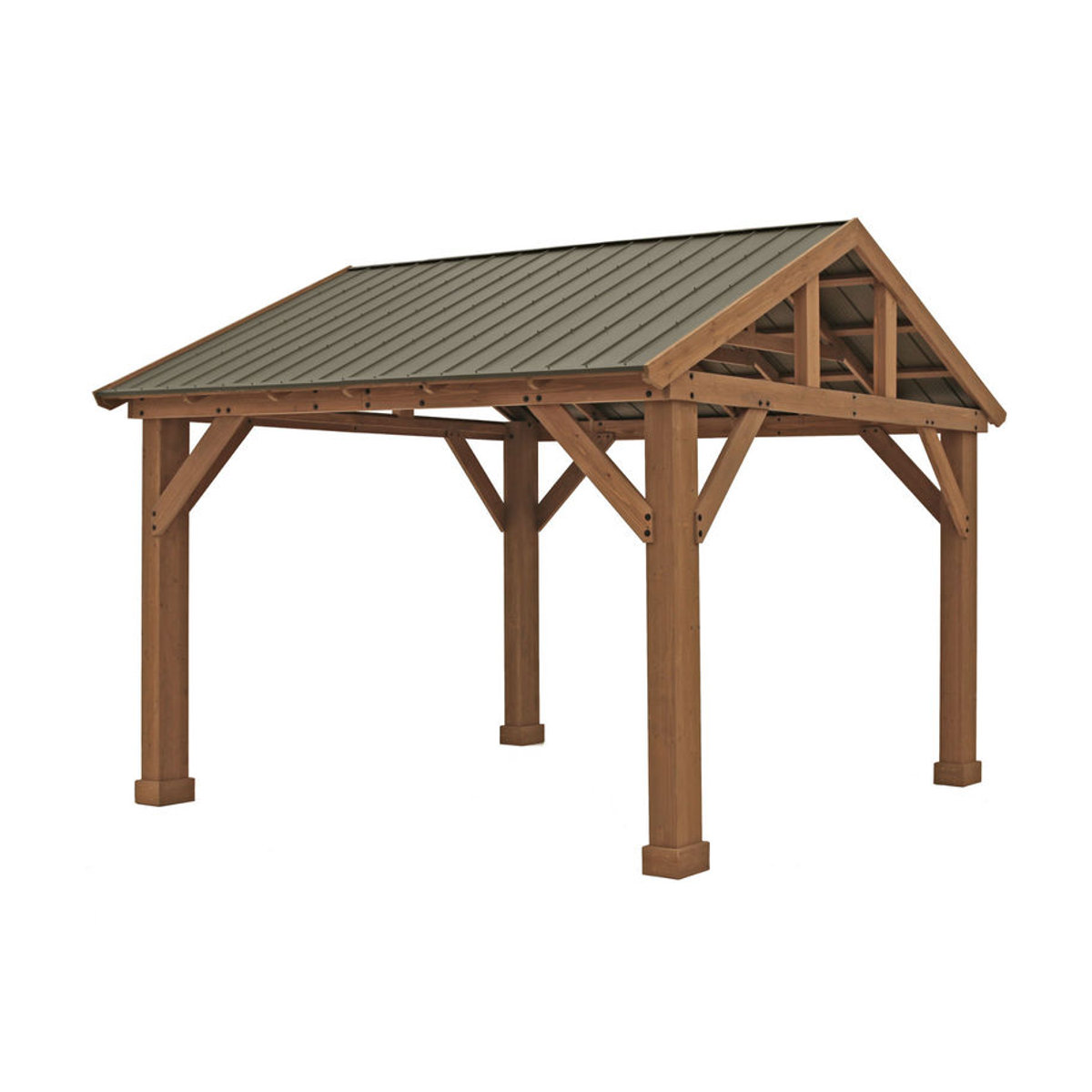 Westmann Holzpavillon Yukon Modern in Natur, B: 365 cm, T: 427 cm, H: 330 cm - Bild 4