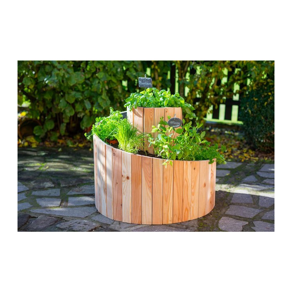 Westmann Kräuterspirale Luise aus Holz in Natur, B/T/H: 55 x 55 x 74 cm - Bild 7