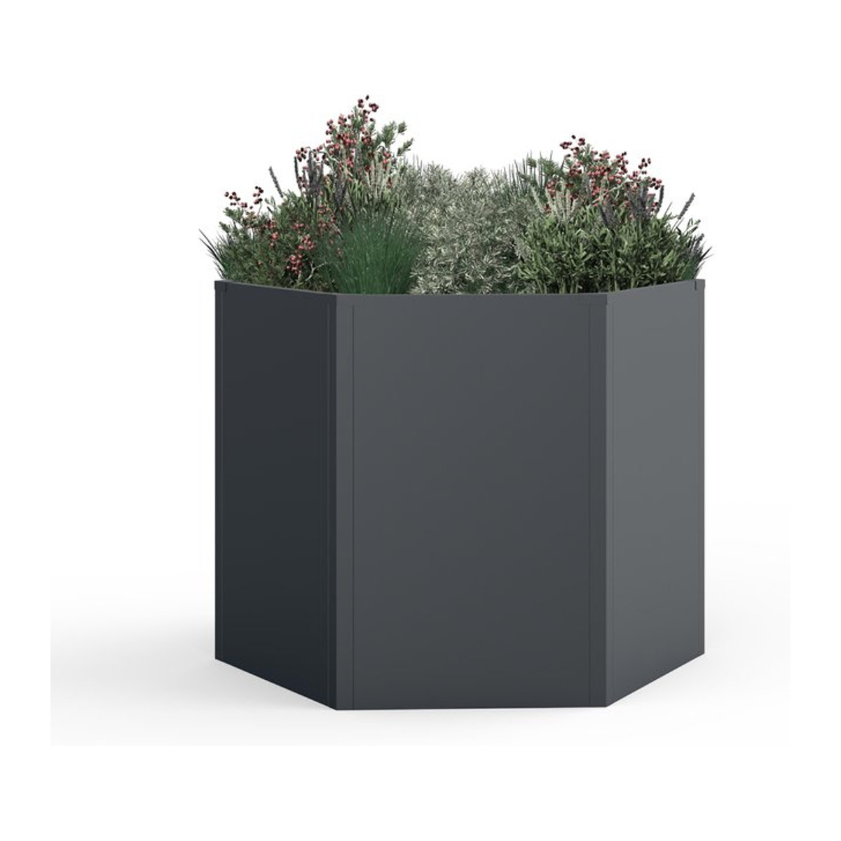 Westmann Metall Hochbeet Varia 77 6-eckig Anthrazit B/T/H: 100 x 100 x 77 cm - Bild 2