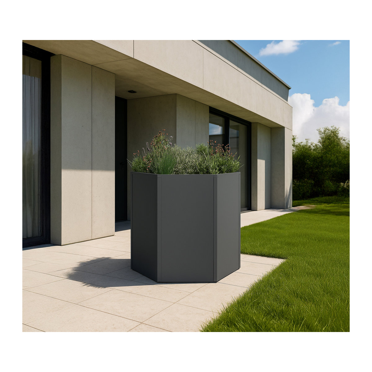 Westmann Metall Hochbeet Varia 77 6-eckig Anthrazit B/T/H: 100 x 100 x 77 cm - Bild 3