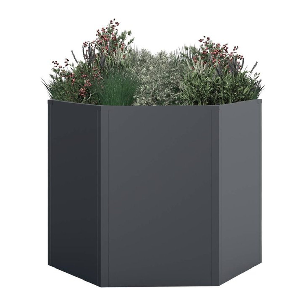 Westmann Metall Hochbeet Varia 77 6-eckig Anthrazit B/T/H: 100 x 100 x 77 cm - Bild 7