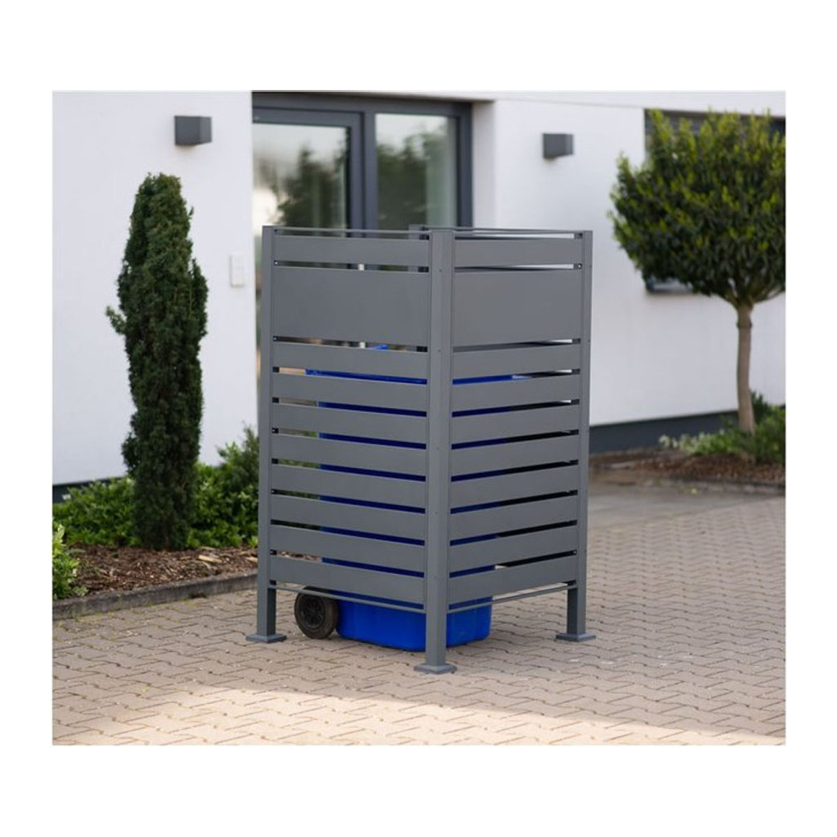 Westmann Metall Mülltonnenverkleidung Planum Anthrazit H: 150 cm x B: 90 cm x T: 90 cm - Bild 2