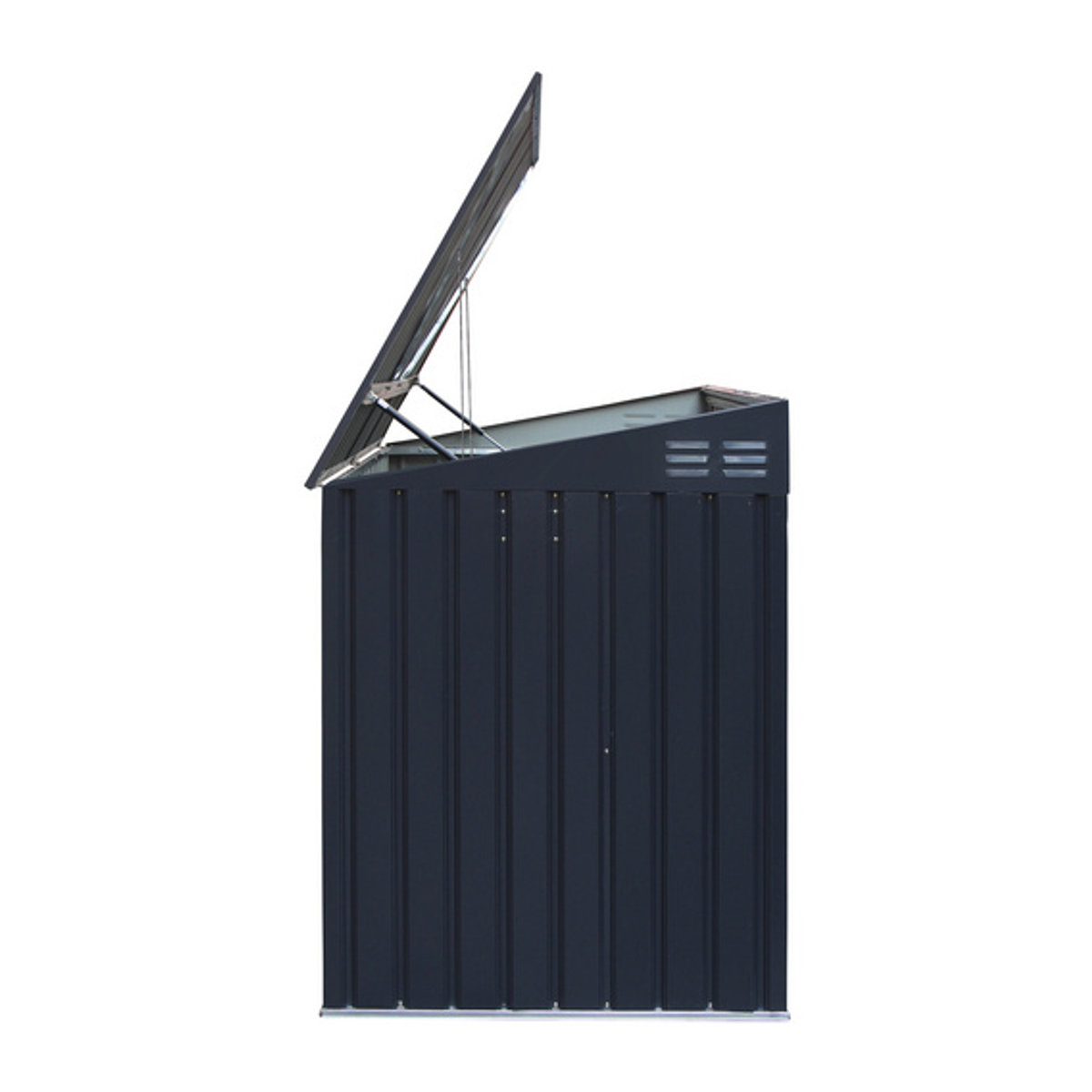 Westmann Mülltonnenbox aus verzinktem Stahl für 480 Liter, grau, B/H/T: 172 x 128 x 97 cm - Bild 3