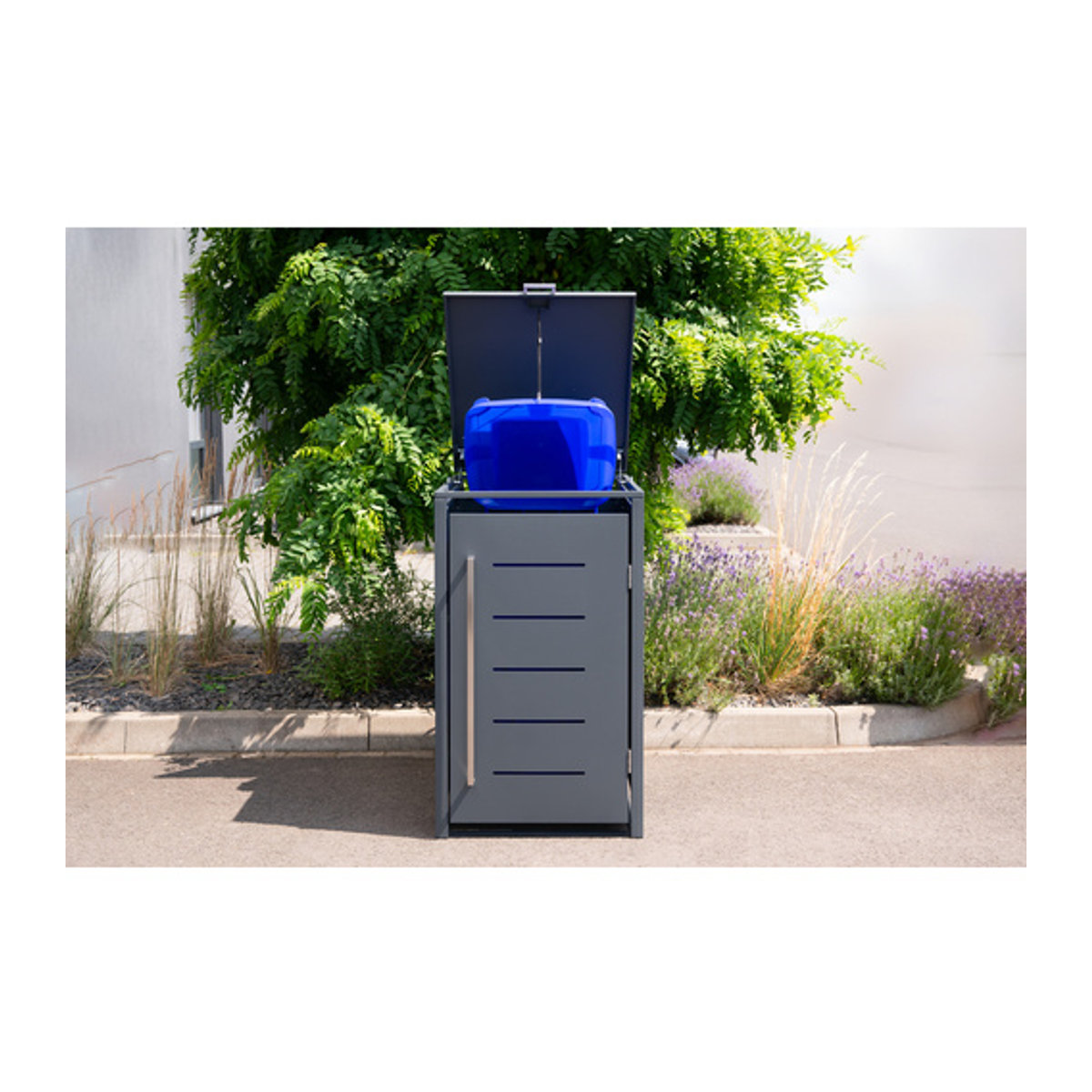 Westmann Mülltonnenbox für 1 x 240 L, B/T/H: 68 x 80 x 116 cm, anthrazit-grau - Bild 3