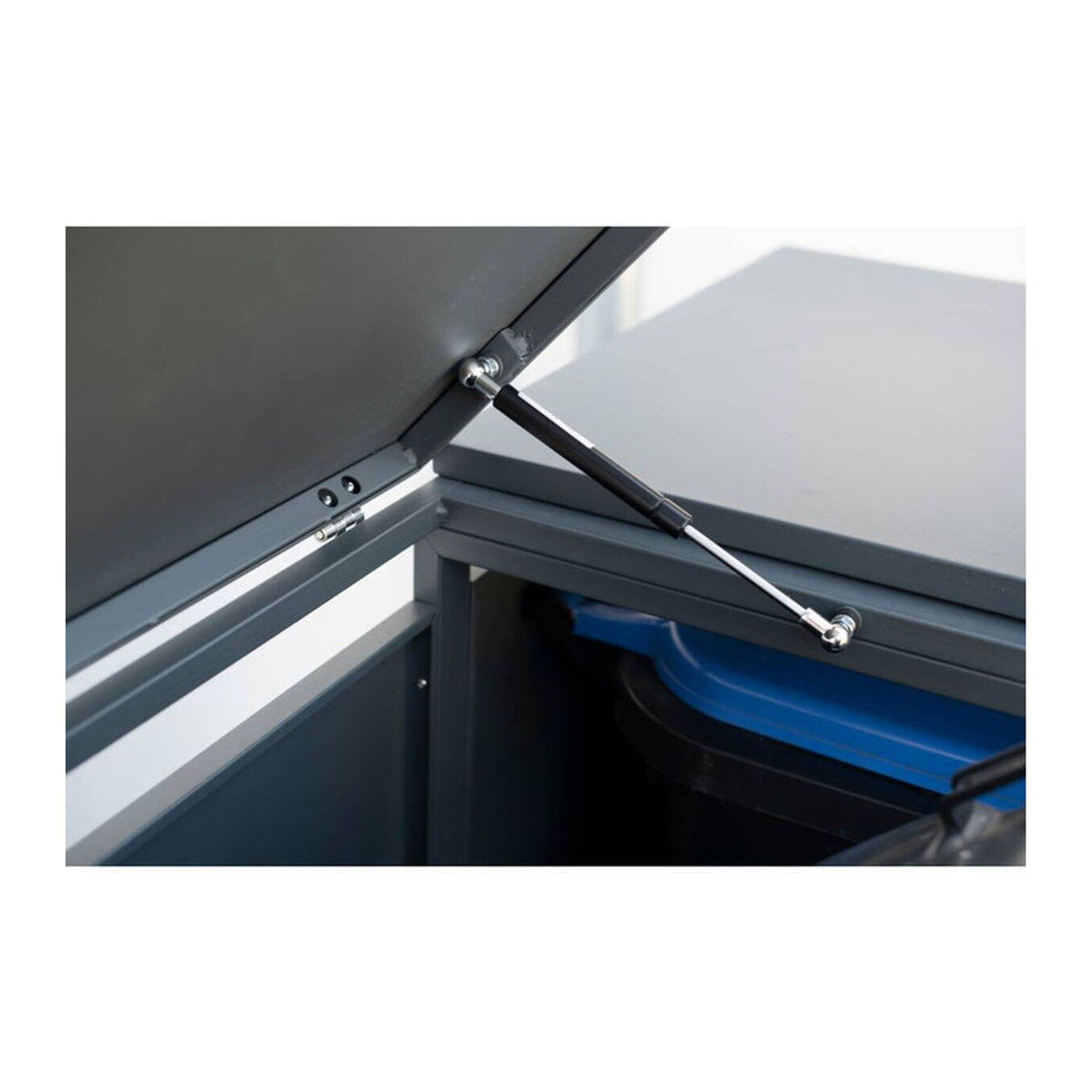 Westmann Mülltonnenbox Kubus 4-fach mit Deckel, anthrazit, B: 264 cm, T: 80 cm, H: 116 cm - Bild 2