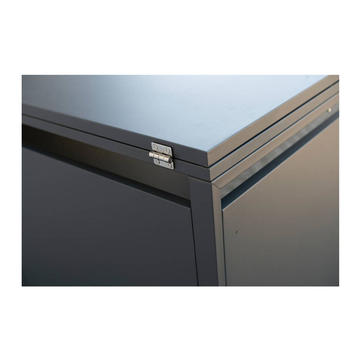 Westmann Mülltonnenbox Kubus 4-fach mit Deckel, anthrazit, B: 264 cm, T: 80 cm, H: 116 cm - Bild 3