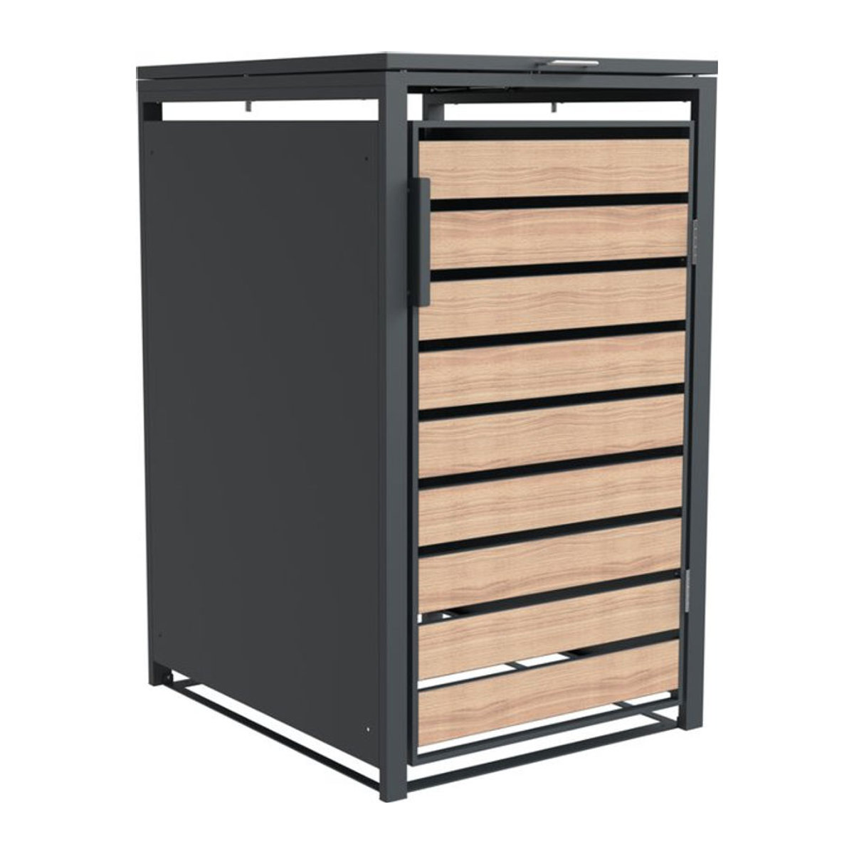 Westmann Mülltonnenbox Lacina für 1x 240 L in Holzoptik, B/T/H: 68 x 80 x 116 cm, Grau - Bild 1